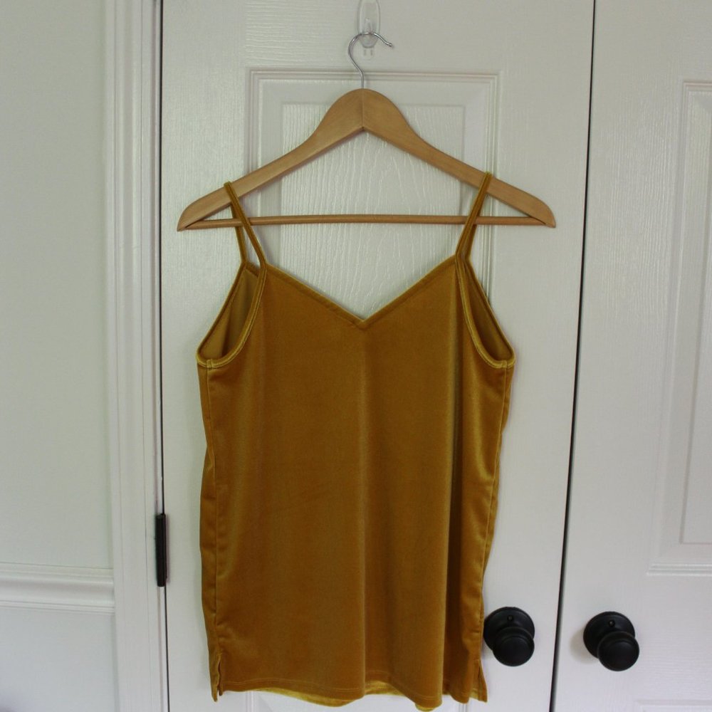 NWOT Gold Velvet Tank - Picture 5 of 5